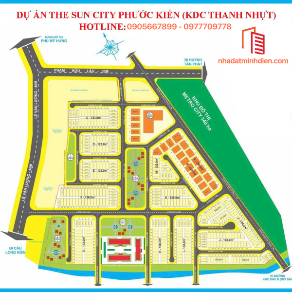 Đất nền xã Phước kiển Kdc Thanh Nhựt